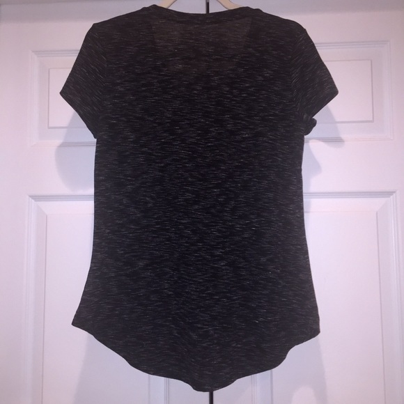 Apt 9 Graphic V-Neck Tee with Coffee Slogan Grey - Picture 4 of 4